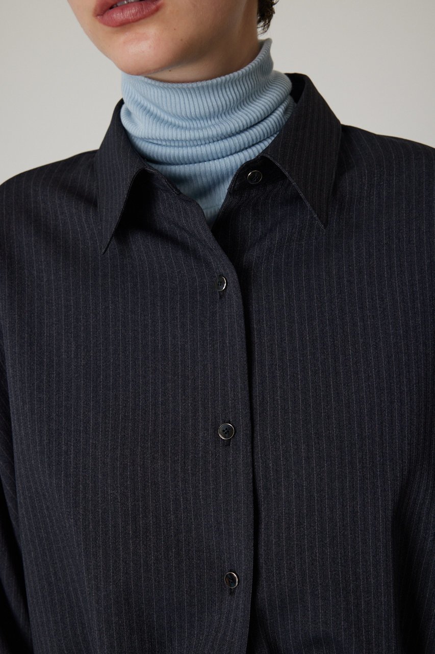 【リムアーク/RIM.ARK】のDrawstring short SH/シャツ 人気、トレンドファッション・服の通販 founy(ファニー) 　ファッション　Fashion　レディースファッション　Fashion for Women　トップス・カットソー　Cut & Sew Tops　シャツ・ブラウス・オフィスカジュアル　Elegant Blouses & Button-Ups　クロップド　Cropped, Short Length　ストライプ　Stripe, Striped Pattern　スリーブ　Sleeve, Long Sleeve / Short Sleeve　スーツ　Suit, Formalwear　バランス　Balance, Style Balance　バルーン　Balloon, Balloon Silhouette　メンズ　Men's, Menswear　ロング　Long, Long-Length　エレガント 上品　Elegant　other-6|ID: prp329100003624895 ipo3291000000035823136