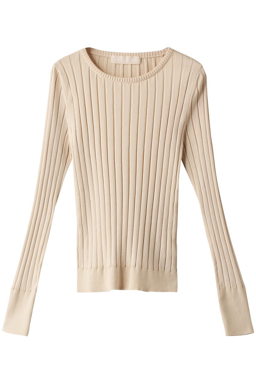 【プリスティン/PRISTINE】のワイドリブクルーPO インテリア・キッズ・メンズ・レディースファッション・服の通販 founy(ファニー) 　ファッション　Fashion　レディースファッション　Fashion for Women　トップス・カットソー　Cut & Sew Tops　ニット　Knit Tops & Sweaters　カジュアルプルオーバー・ニットトップス　Pullovers & Knit Tops / Casual Pullovers　なめらか　Smooth, Silky Texture　フィット　Fit, Slim Fit　ベーシック　Basic, Essential　ロング　Long, Long-Length　エレガント 上品　Elegant　定番　Standard, Basic Item　A/W・秋冬　Autumn/Winter　ナチュラル|ID: prp329100003625004 ipo3291000000036906533