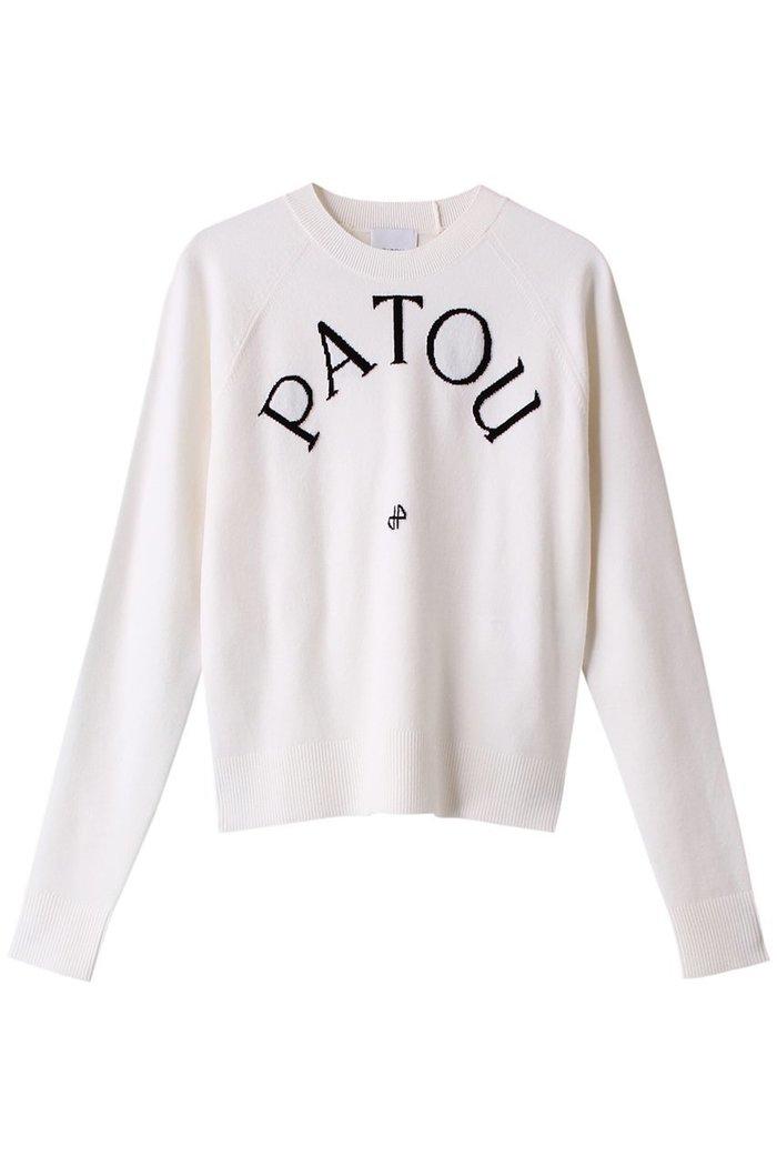 【パトゥ/PATOU】のPATOU ジャカードニット ロングスリーブトップス インテリア・キッズ・メンズ・レディースファッション・服の通販 founy(ファニー) https://founy.com/ ファッション Fashion レディースファッション Fashion for Women トップス・カットソー Cut & Sew Tops ニット Knit Tops & Sweaters シャツ・ブラウス・オフィスカジュアル Elegant Blouses & Button-Ups ロングTシャツ・Tシャツ Longline T-Shirts & Tees カットソー・ベーシックTシャツ Cut-and-Sewn Tops / Stretch Tees & Basics シンプル Simple, Minimal ジャカード／ジャガード Jacquard, Woven Pattern スリーブ Sleeve, Long Sleeve / Short Sleeve フロント Front, Front Design ボトム Bottoms, Lower Wear モノトーン Monotone, Black and White ロング Long, Long-Length |ID: prp329100003625008 ipo3291000000032846721