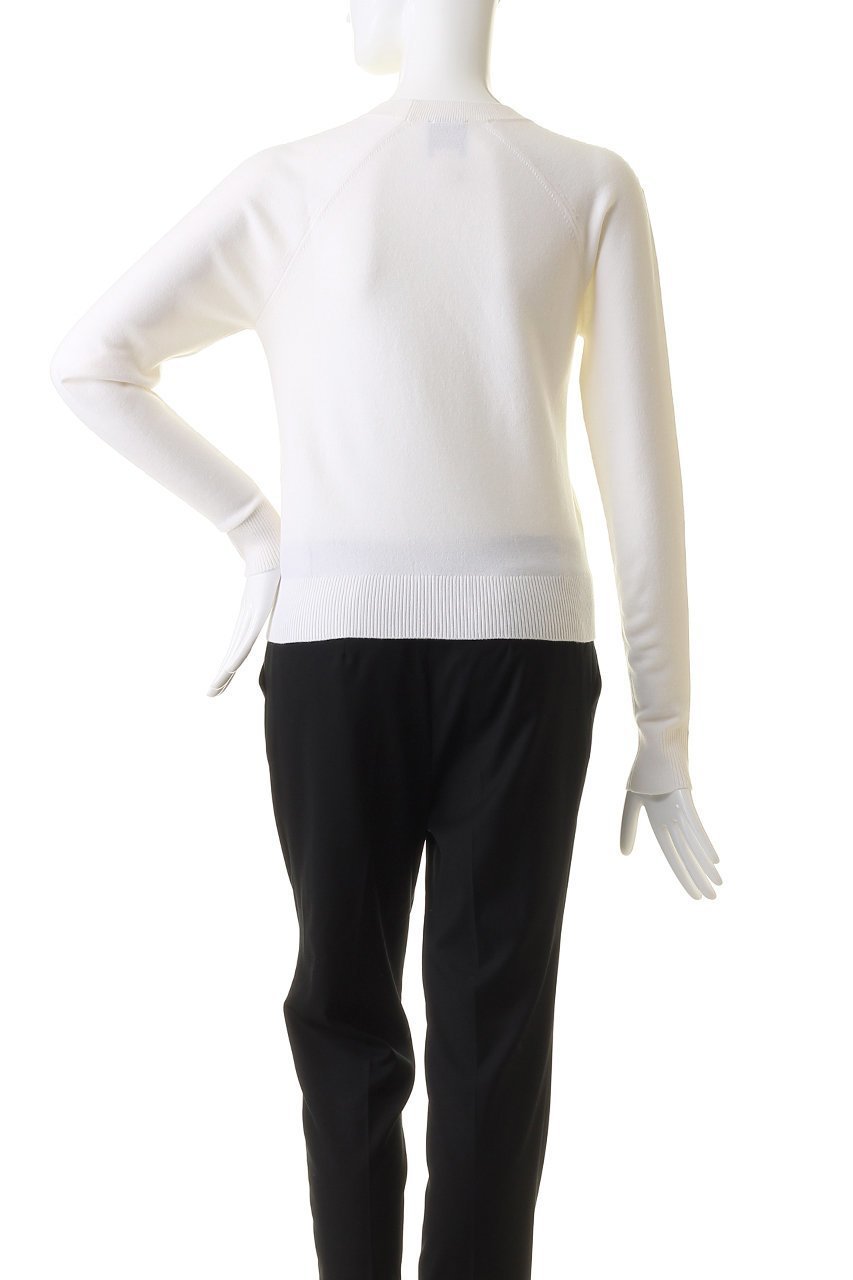【パトゥ/PATOU】のPATOU ジャカードニット ロングスリーブトップス 人気、トレンドファッション・服の通販 founy(ファニー) 　ファッション　Fashion　レディースファッション　Fashion for Women　トップス・カットソー　Cut & Sew Tops　ニット　Knit Tops & Sweaters　シャツ・ブラウス・オフィスカジュアル　Elegant Blouses & Button-Ups　ロングTシャツ・Tシャツ　Longline T-Shirts & Tees　カットソー・ベーシックTシャツ　Cut-and-Sewn Tops / Stretch Tees & Basics　シンプル　Simple, Minimal　ジャカード／ジャガード　Jacquard, Woven Pattern　スリーブ　Sleeve, Long Sleeve / Short Sleeve　フロント　Front, Front Design　ボトム　Bottoms, Lower Wear　モノトーン　Monotone, Black and White　ロング　Long, Long-Length　other-4|ID: prp329100003625008 ipo3291000000032846744