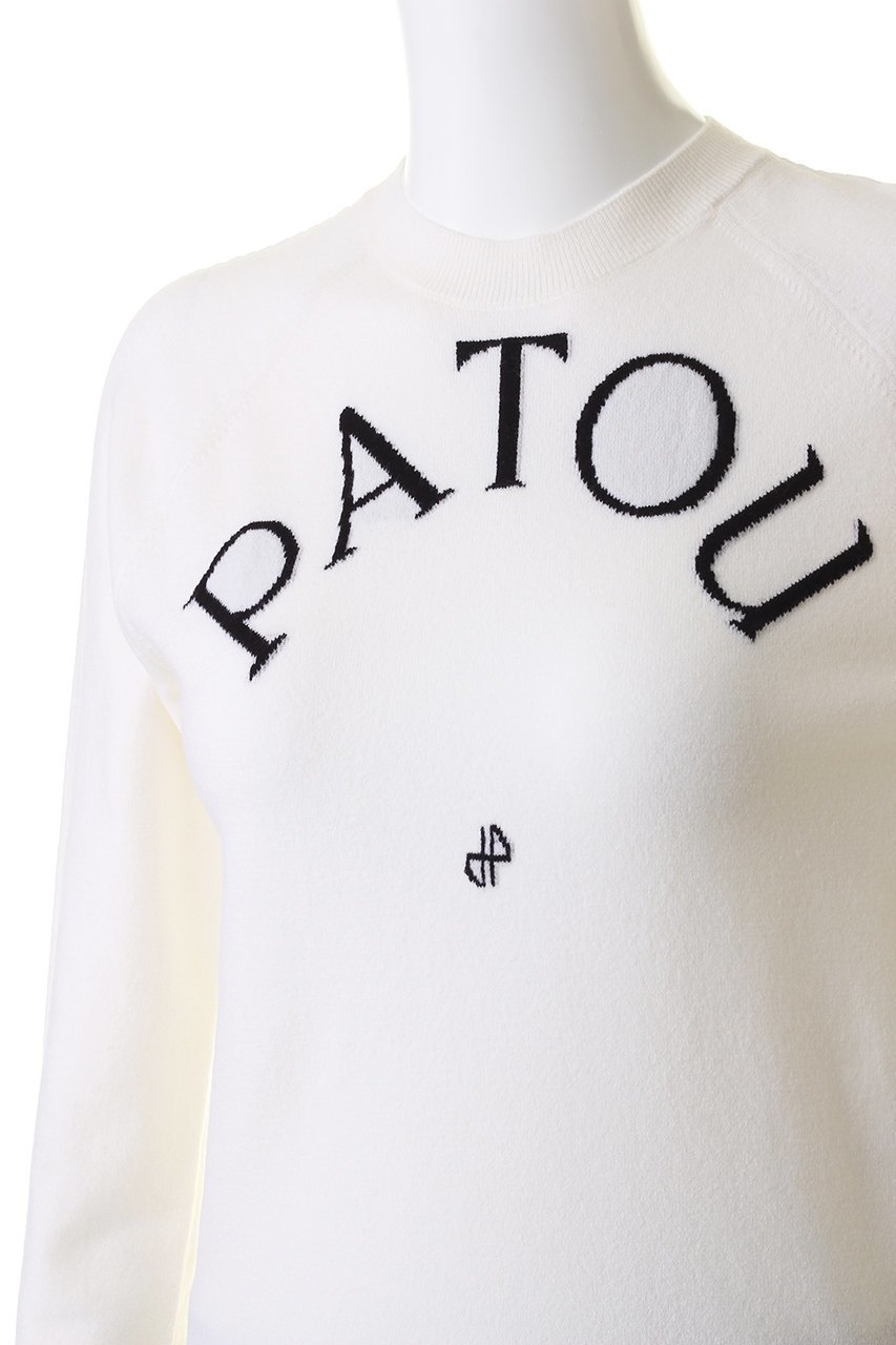 【パトゥ/PATOU】のPATOU ジャカードニット ロングスリーブトップス 人気、トレンドファッション・服の通販 founy(ファニー) 　ファッション　Fashion　レディースファッション　Fashion for Women　トップス・カットソー　Cut & Sew Tops　ニット　Knit Tops & Sweaters　シャツ・ブラウス・オフィスカジュアル　Elegant Blouses & Button-Ups　ロングTシャツ・Tシャツ　Longline T-Shirts & Tees　カットソー・ベーシックTシャツ　Cut-and-Sewn Tops / Stretch Tees & Basics　シンプル　Simple, Minimal　ジャカード／ジャガード　Jacquard, Woven Pattern　スリーブ　Sleeve, Long Sleeve / Short Sleeve　フロント　Front, Front Design　ボトム　Bottoms, Lower Wear　モノトーン　Monotone, Black and White　ロング　Long, Long-Length　other-5|ID: prp329100003625008 ipo3291000000032846751