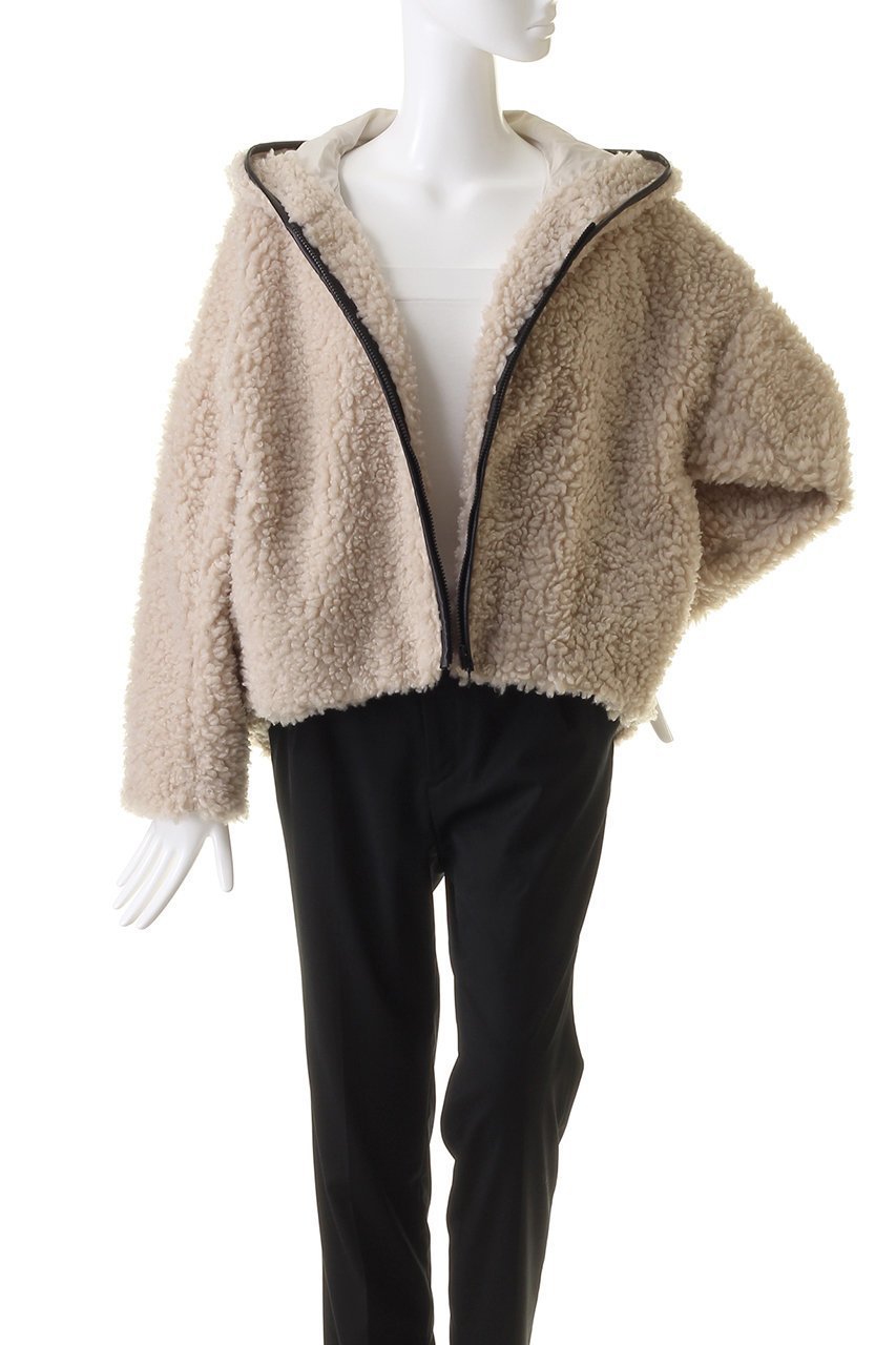 【スリー ドッツ/three dots】のエアリープードル ブルゾン 人気、トレンドファッション・服の通販 founy(ファニー) 　ファッション　Fashion　レディースファッション　WOMEN　アウター　Coat Outerwear　ジャケット　Jackets　ブルゾン　Blouson/Jackets　シンプル　Simple　ジャケット　Jacket　パイピング　Piping　フェイクファー　Faux Fur　フェイクレザー　Faux Leather　ブルゾン　Blouson　モコモコ　Fluffy　other-7|ID: prp329100003625149 ipo3291000000031396890