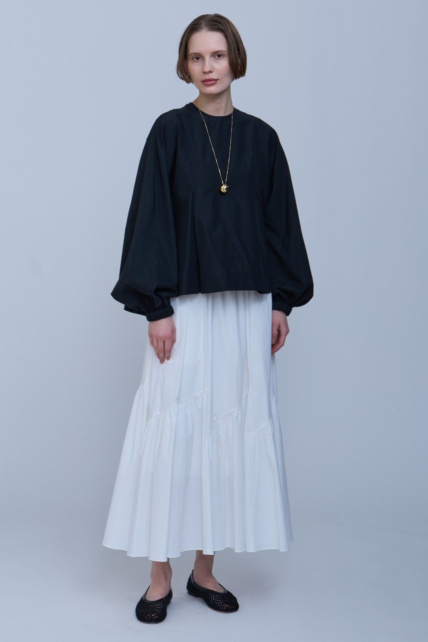 【ハウス オブ ロータス/HOUSE OF LOTUS】のナイロンタスランティアードスカート 人気、トレンドファッション・服の通販 founy(ファニー) 　ファッション　Fashion　レディースファッション　Fashion for Women　スカート　Skirts　ティアードスカート　Tiered Skirts　イレギュラー　Irregular Design　ギャザー　Gathered, Ruffled　ストレッチ　Stretch, Stretchy Fabric　バイアス　Bias, Diagonal Cut　ビンテージ　Vintage, Retro Style　ロング　Long, Long-Length　ワッシャー　Washer, Crinkled Finish　other-8|ID: prp329100003625298 ipo3291000000032934620