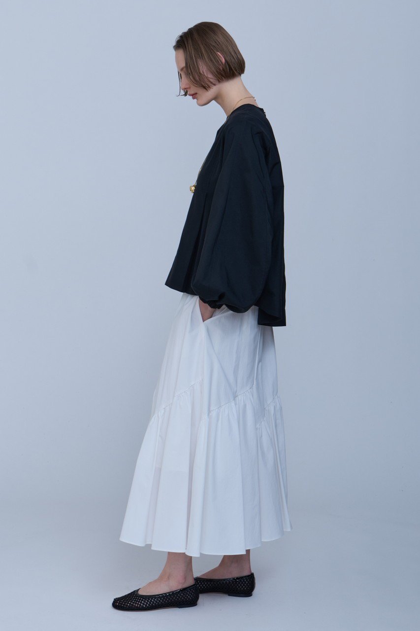 【ハウス オブ ロータス/HOUSE OF LOTUS】のナイロンタスランティアードスカート 人気、トレンドファッション・服の通販 founy(ファニー) 　ファッション　Fashion　レディースファッション　Fashion for Women　スカート　Skirts　ティアードスカート　Tiered Skirts　イレギュラー　Irregular Design　ギャザー　Gathered, Ruffled　ストレッチ　Stretch, Stretchy Fabric　バイアス　Bias, Diagonal Cut　ビンテージ　Vintage, Retro Style　ロング　Long, Long-Length　ワッシャー　Washer, Crinkled Finish　other-6|ID: prp329100003625298 ipo3291000000035691130