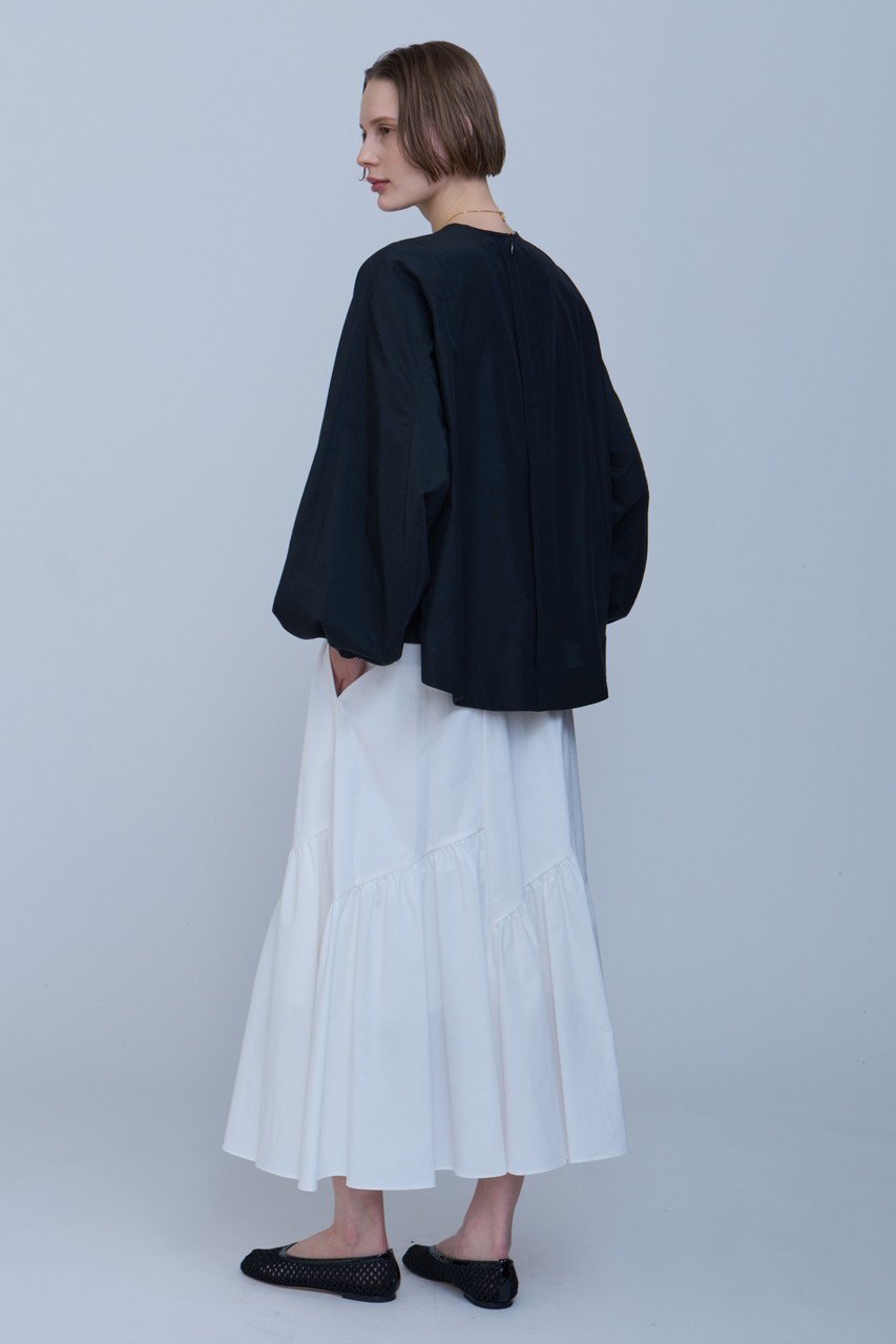 【ハウス オブ ロータス/HOUSE OF LOTUS】のナイロンタスランティアードスカート 人気、トレンドファッション・服の通販 founy(ファニー) 　ファッション　Fashion　レディースファッション　Fashion for Women　スカート　Skirts　ティアードスカート　Tiered Skirts　イレギュラー　Irregular Design　ギャザー　Gathered, Ruffled　ストレッチ　Stretch, Stretchy Fabric　バイアス　Bias, Diagonal Cut　ビンテージ　Vintage, Retro Style　ロング　Long, Long-Length　ワッシャー　Washer, Crinkled Finish　other-7|ID: prp329100003625298 ipo3291000000035691131