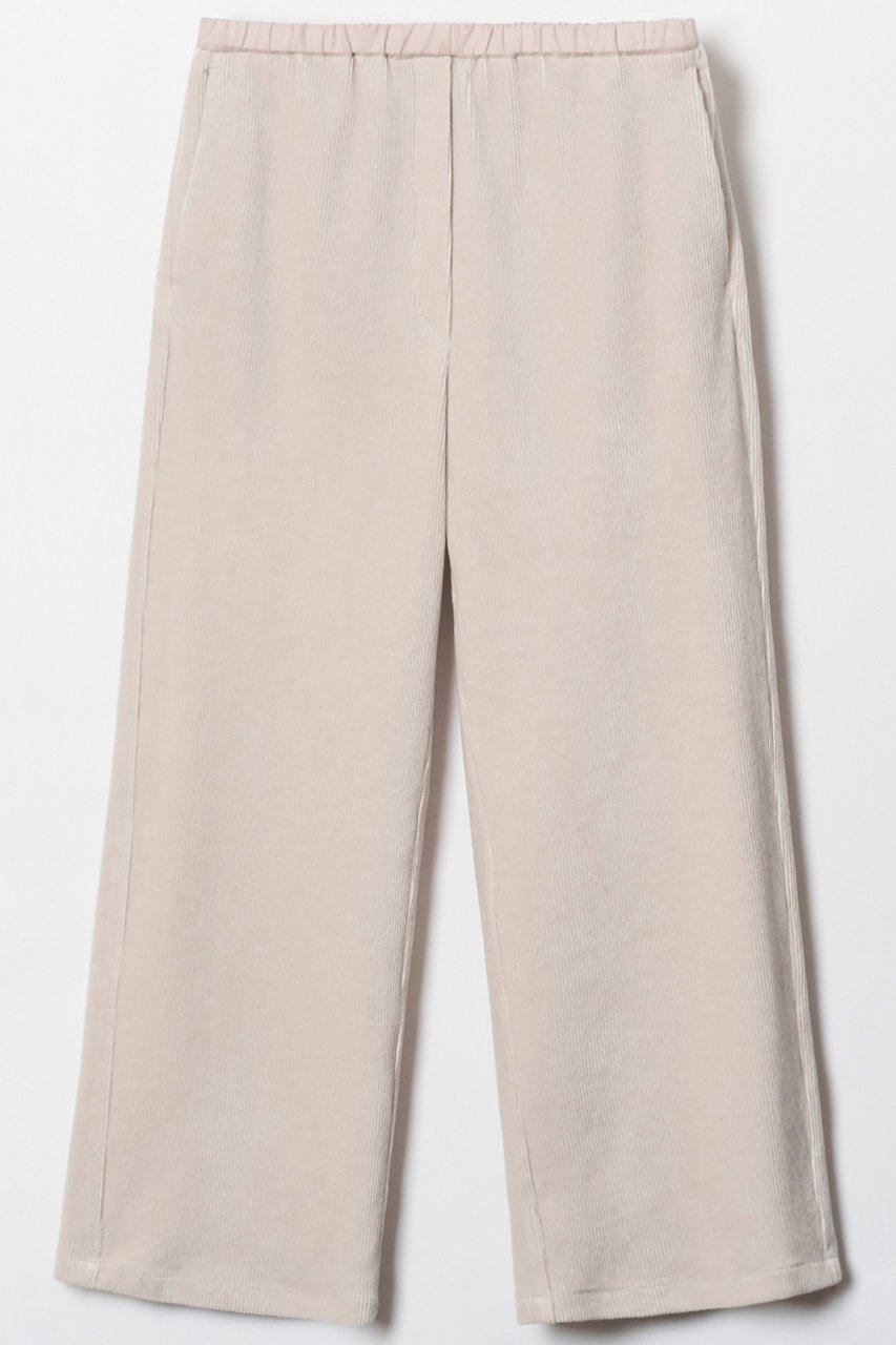 【ハウス オブ ロータス/HOUSE OF LOTUS】のコーデュロイジャージストレートパンツ インテリア・キッズ・メンズ・レディースファッション・服の通販 founy(ファニー) 　ファッション　Fashion　レディースファッション　Fashion for Women　パンツ　Pants & Trousers　コーデュロイ　Corduroy, Cord Fabric　ストレート　Straight, Straight Cut　ドローコード　Drawcord, Drawstring Cord　バランス　Balance, Style Balance　リラックス　Relax, Relaxed Fit　ワイド　Wide, Wide Fit　人気　Popular, Best Seller　A/W・秋冬　Autumn/Winter　ライトグレー|ID: prp329100003625299 ipo3291000000035342527