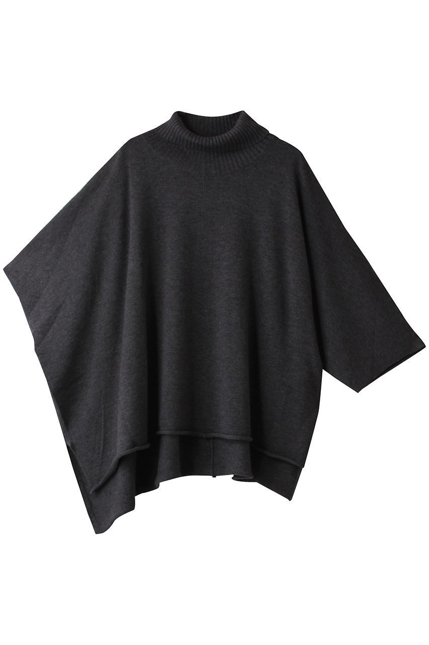 【ミズイロ インド/mizuiro ind】のponcho like high neck P/O プルオーバー インテリア・キッズ・メンズ・レディースファッション・服の通販 founy(ファニー) 　ファッション　Fashion　レディースファッション　WOMEN　トップス・カットソー　Tops/Tshirt　ニット　Knit Tops　プルオーバー　Pullover　アシンメトリー　Asymmetry　ハイネック　High Neck　ポンチョ　Poncho　NEW・新作・新着・新入荷　New Arrivals　gray|ID: prp329100003625309 ipo3291000000028743859