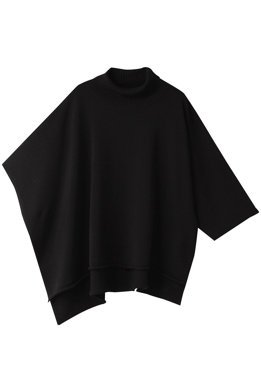 【ミズイロ インド/mizuiro ind】のponcho like high neck P/O プルオーバー インテリア・キッズ・メンズ・レディースファッション・服の通販 founy(ファニー) 　ファッション　Fashion　レディースファッション　WOMEN　トップス・カットソー　Tops/Tshirt　ニット　Knit Tops　プルオーバー　Pullover　アシンメトリー　Asymmetry　ハイネック　High Neck　ポンチョ　Poncho　NEW・新作・新着・新入荷　New Arrivals　black|ID: prp329100003625309 ipo3291000000028743860