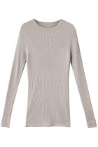 【ナナデコール/nanadecor】のコットンエアリーリブクルーネック ライトグレー|ID: prp329100003625358 ipo3291000000034091522
