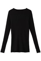 【ナナデコール/nanadecor】のコットンエアリーリブクルーネック ブラック|ID: prp329100003625358 ipo3291000000036129036