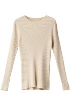 【ナナデコール/nanadecor】のコットンエアリーリブクルーネック ナチュラル|ID: prp329100003625358 ipo3291000000036129037