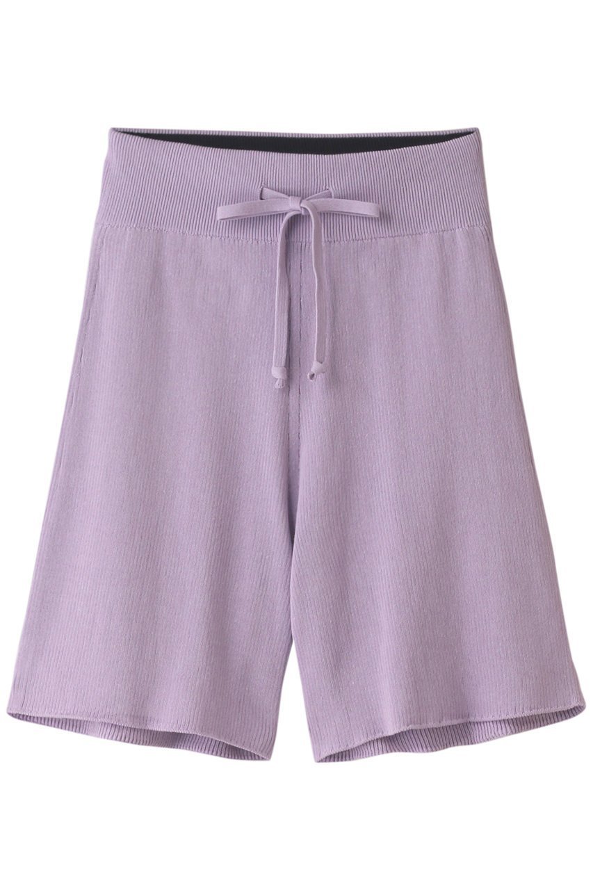 【ネテネ/NETENE】のリブニットショートパンツ インテリア・キッズ・メンズ・レディースファッション・服の通販 founy(ファニー) 　ファッション　Fashion　レディースファッション　Fashion for Women　パンツ　Pants & Trousers　ショートパンツ・ハーフパンツ　High-Waisted & Relaxed Shorts　サマー　Summer, Summer Style　ショート　Short, Short Length　フレア　Flare, Flared　ライラック|ID: prp329100003625393 ipo3291000000034462937