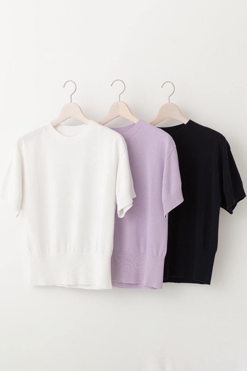 【ネテネ/NETENE】のボーイフレンドニットT 人気、トレンドファッション・服の通販 founy(ファニー) 　ファッション　Fashion　レディースファッション　Fashion for Women　トップス・カットソー　Cut & Sew Tops　ニット　Knit Tops & Sweaters　シャツ・ブラウス・オフィスカジュアル　Elegant Blouses & Button-Ups　ロングTシャツ・Tシャツ　Longline T-Shirts & Tees　カットソー・ベーシックTシャツ　Cut-and-Sewn Tops / Stretch Tees & Basics　ショート　Short, Short Length　スリーブ　Sleeve, Long Sleeve / Short Sleeve　ベーシック　Basic, Essential　ワイド　Wide, Wide Fit　other-6|ID: prp329100003625394 ipo3291000000032848122