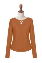 【デイジーリン/DAISY LIN】のKnit Top “Fortune Clover” 人気、トレンドファッション・服の通販 founy(ファニー) ファッション Fashion レディースファッション Fashion for Women トップス・カットソー Cut & Sew Tops ニット Knit Tops & Sweaters カジュアルプルオーバー・ニットトップス Pullovers & Knit Tops / Casual Pullovers ウォッシャブル Machine Washable シェイプ Shape, Slim Fit ショルダー Shoulder, Shoulder Strap シンプル Simple, Minimal ストレッチ Stretch, Stretchy Fabric モチーフ Motif, Design Theme エレガント 上品 Elegant thumbnail アンティークブリック|ID: prp329100003625774 ipo3291000000032957777