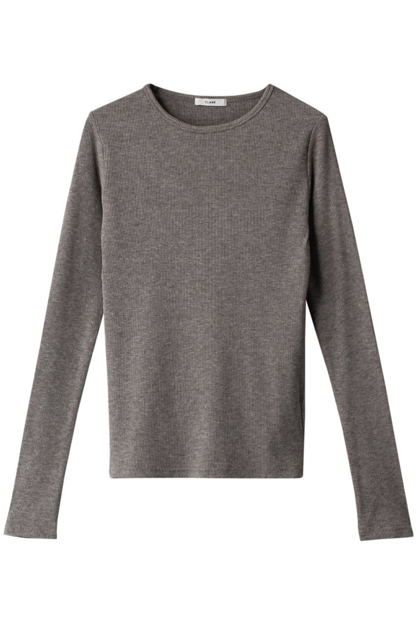 【クラネ/CLANE】のBASIC RIB CUT TOPS/カットソー インテリア・キッズ・メンズ・レディースファッション・服の通販 founy(ファニー) ファッション Fashion レディースファッション Fashion for Women トップス・カットソー Cut & Sew Tops シャツ・ブラウス・オフィスカジュアル Elegant Blouses & Button-Ups ロングTシャツ・Tシャツ Longline T-Shirts & Tees カットソー・ベーシックTシャツ Cut-and-Sewn Tops / Stretch Tees & Basics カットソー Cut and Sewn Top スリーブ Sleeve, Long Sleeve / Short Sleeve フィット Fit, Slim Fit ベーシック Basic, Essential ロング Long, Long-Length A/W・秋冬 Autumn/Winter GRAY|ID: prp329100003625834 ipo3291000000032847901