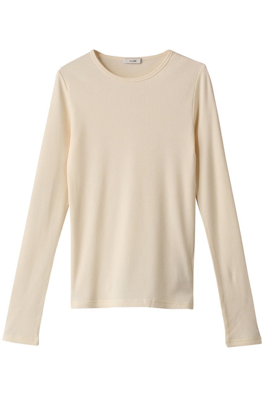 【クラネ/CLANE】のBASIC RIB CUT TOPS/カットソー インテリア・キッズ・メンズ・レディースファッション・服の通販 founy(ファニー) ファッション Fashion レディースファッション Fashion for Women トップス・カットソー Cut & Sew Tops シャツ・ブラウス・オフィスカジュアル Elegant Blouses & Button-Ups ロングTシャツ・Tシャツ Longline T-Shirts & Tees カットソー・ベーシックTシャツ Cut-and-Sewn Tops / Stretch Tees & Basics カットソー Cut and Sewn Top スリーブ Sleeve, Long Sleeve / Short Sleeve フィット Fit, Slim Fit ベーシック Basic, Essential ロング Long, Long-Length A/W・秋冬 Autumn/Winter IVORY|ID: prp329100003625834 ipo3291000000032847908