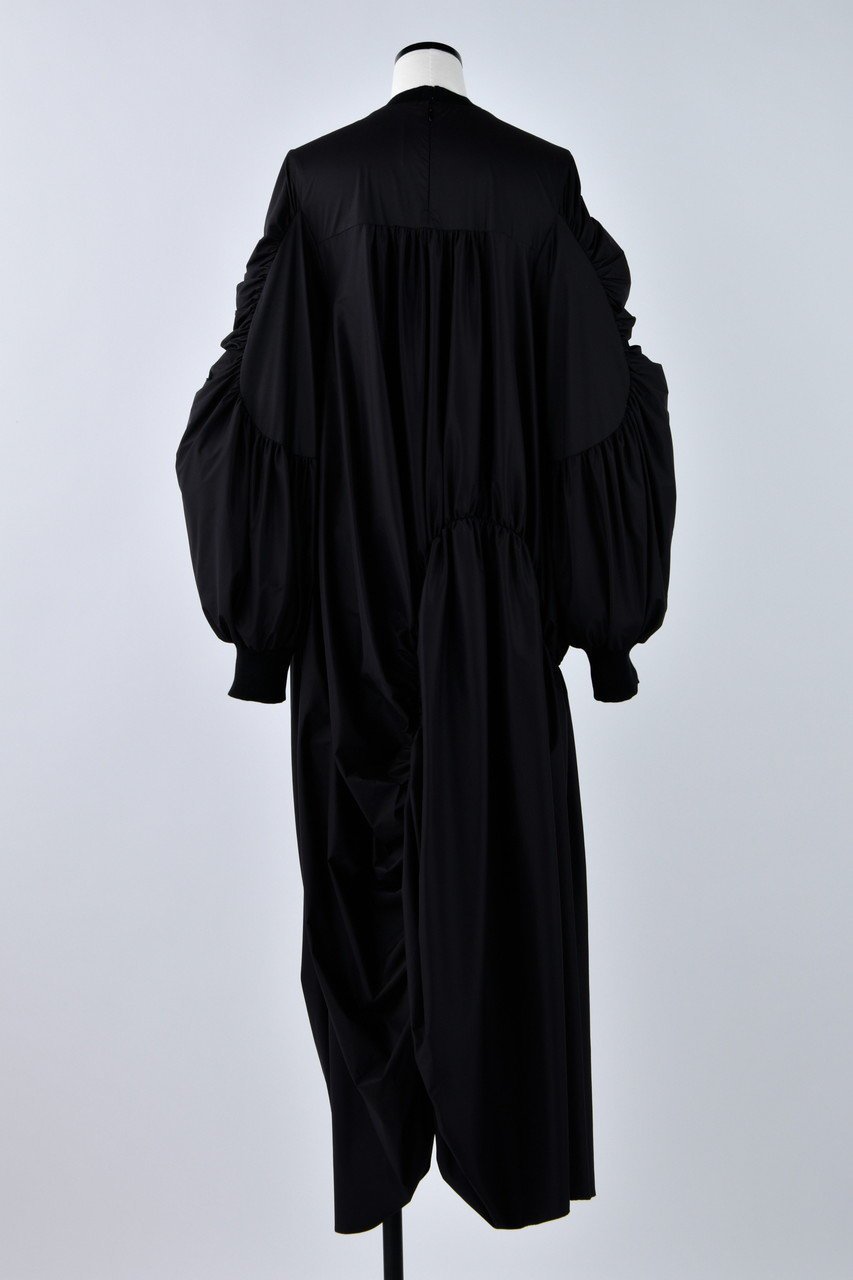 【ナゴンスタンス/nagonstans】のナイロンタフタ ギャザースリーブ DRS/ドレス 人気、トレンドファッション・服の通販 founy(ファニー) 　ファッション　Fashion　レディースファッション　Fashion for Women　ワンピース　Dresses　フォーマル・パーティードレス・結婚式用ドレス　Elegant & Casual Dresses　チュニック　Tunic Tops & Dresses　アシンメトリー　Asymmetrical Style　ギャザー　Gathered, Ruffled　ストレッチ　Stretch, Stretchy Fabric　スリーブ　Sleeve, Long Sleeve / Short Sleeve　タフタ　Taffeta, Structured Fabric　チュニック　Tunic, Long Top　ドレス　Dress, One-Piece　ロング　Long, Long-Length　軽量　Lightweight, Ultra Light　other-3|ID: prp329100003625905 ipo3291000000036795563