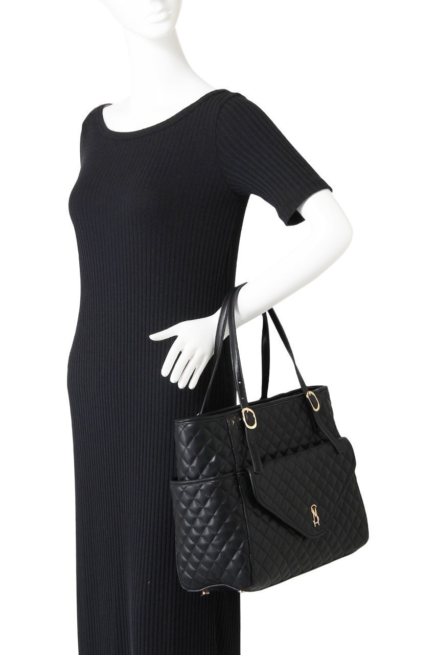 【スティーブマデン/STEVE MADDEN】のBVIBRATO サイドポケット付きキルティングトートバッグ 人気、トレンドファッション・服の通販 founy(ファニー) 　ファッション　Fashion　レディースファッション　Fashion for Women　バッグ　Bags　おすすめ　Recommended / Our Picks　キルティング　Quilted, Quilting　スタイリッシュ　Stylish, Fashionable　フラップ　Flap, Flap Pocket　ポケット　Pocket, Pocket Detail　リュクス　Luxury, Elegant, High-End, Chic　ビジネス 仕事 通勤　Business / Work / Commuting　other-2|ID: prp329100003625994 ipo3291000000032796338