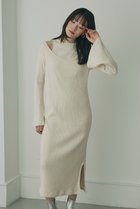 【ローズバッド/ROSE BUD】のカットオフリブワンピース ホワイト|ID: prp329100003626183 ipo3291000000023829582