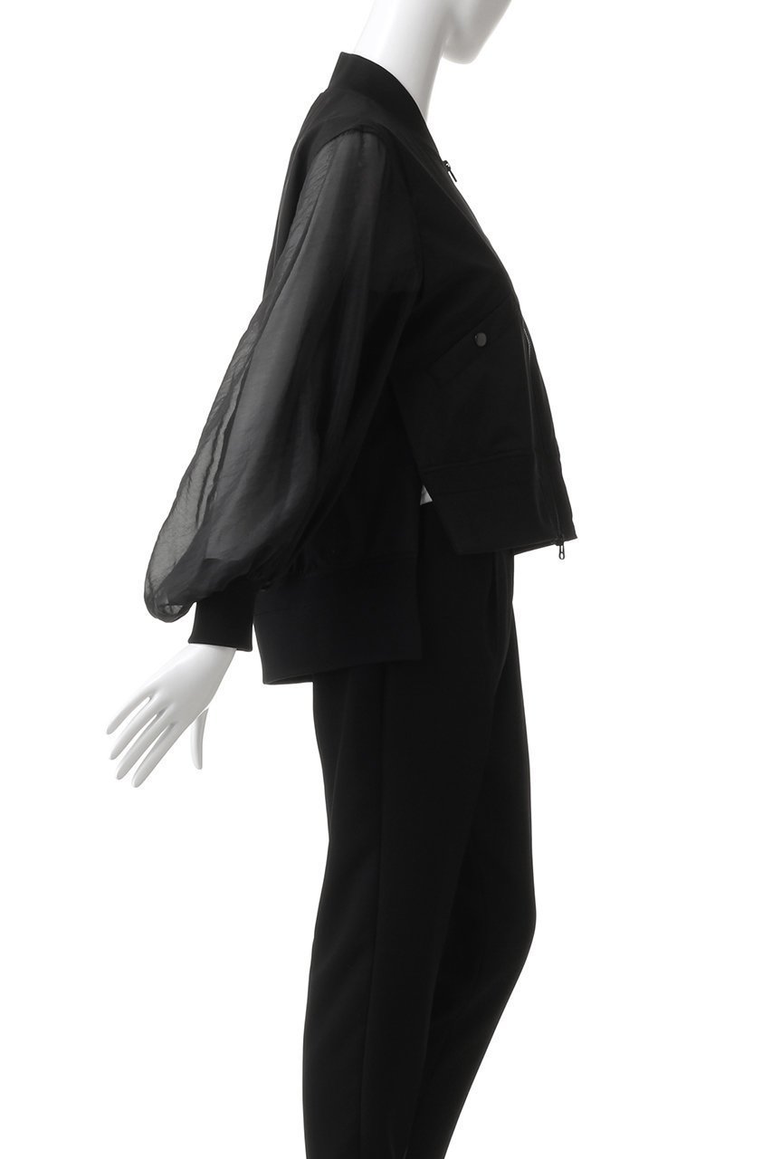 【ヒューエルミュージアム/hueLe Museum】の【STUMBLY】シアスリーブ MA-1 人気、トレンドファッション・服の通販 founy(ファニー) 　ファッション　Fashion　レディースファッション　WOMEN　アウター　Coat Outerwear　ジャケット　Jackets　MA-1　MA-1　ギャザー　Gather　ジャケット　Jacket　タフタ　Taffeta　ドッキング　Docking　フロント　Front　ブルゾン　Blouson　other-3|ID: prp329100003626250 ipo3291000000031264459