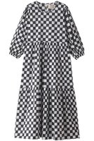 【エスゼット ブロックプリント/SZ Blockprints】のORTI DRESS DOUBLE CHECK ティアードワンピース 人気、トレンドファッション・服の通販 founy(ファニー) ファッション Fashion レディースファッション WOMEN ワンピース Dress ドレス Party Dresses チュニック Tunic チェック チュニック ティアードワンピース ロング |ID:prp329100003626293