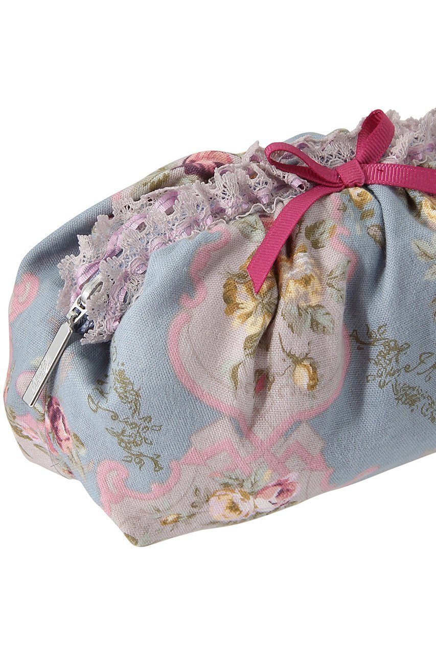 【イクコ/IKUKO】のダブルガーゼ花柄プリントポーチ 人気、トレンドファッション・服の通販 founy(ファニー) 　ファッション　Fashion　レディースファッション　Fashion for Women　ポーチ&ミニバッグ　Pouches & Mini Bags　おすすめ　Recommended / Our Picks　ギフト プレゼント　Gift / Present　ジュエリー　Jewelry, Accessories　ダブル　Double, Double-Breasted　ビンテージ　Vintage, Retro Style　フェミニン　Feminine, Girly　フラワー　Flower, Floral　プリント　Print, Printed Pattern　ポーチ　Pouch, Small Case　ランジェリー　Lingerie, Intimate Wear　リボン　Ribbon, Bow　レース　Lace, Lace Fabric　吸水　Absorbent, Quick-Dry　other-4|ID: prp329100003628246 ipo3291000000032859058
