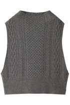 【ミズイロ インド/mizuiro ind】のbottle neck cable vest ベスト gray|ID:prp329100003630143