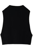 【ミズイロ インド/mizuiro ind】のbottle neck cable vest ベスト black|ID:prp329100003630143