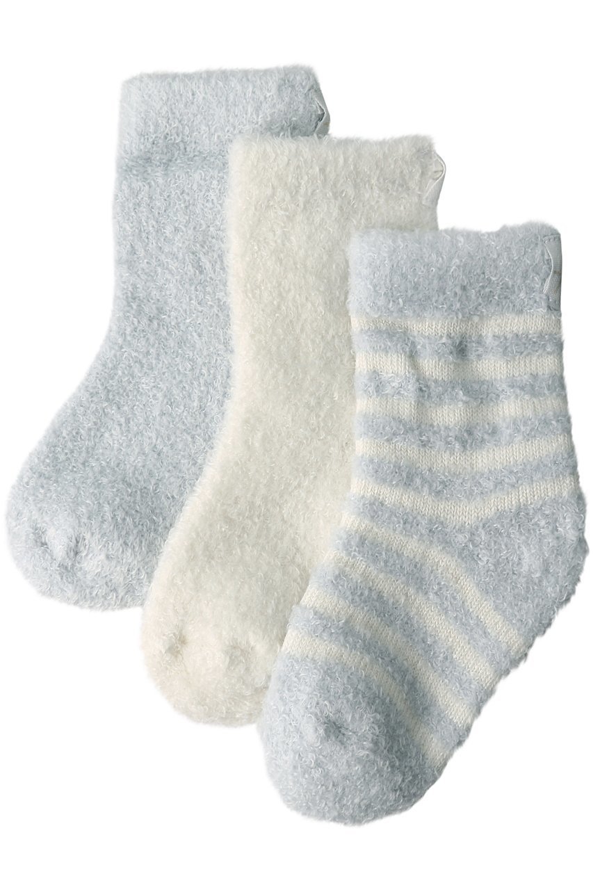 【ベアフットドリームス/BAREFOOT DREAMS / KIDS】の【BABY】コージーシックライト ソックス3枚セット ブルー F インテリア・キッズ・メンズ・レディースファッション・服の通販 founy(ファニー) 　ファッション　Fashion　キッズファッション　Fashion for Kids　おすすめ　Recommended / Our Picks　なめらか　Smooth, Silky Texture　ギフト プレゼント　Gift / Present　シューズ　Shoes, Footwear　ソックス　Socks, Hosiery　ブランケット　Blanket, Throw Blanket　ベビー　Baby, Babywear　冬　Winter / This Winter　夏　Summer　定番　Standard, Basic Item　ブルー|ID: prp329100003635434 ipo3291000000036246702