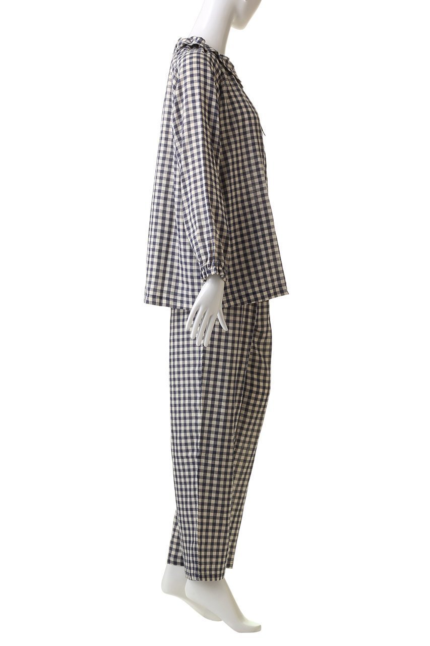 【イクコ/IKUKO】の杢糸Wガーゼラウンドカラーパジャマ 人気、トレンドファッション・服の通販 founy(ファニー) 　ファッション　Fashion　レディースファッション　WOMEN　ダブル　Double　パジャマ　Pajamas　フェミニン　Feminine　ラウンド　Round　リボン　Ribbon　other-3|ID: prp329100003637769 ipo3291000000031395387