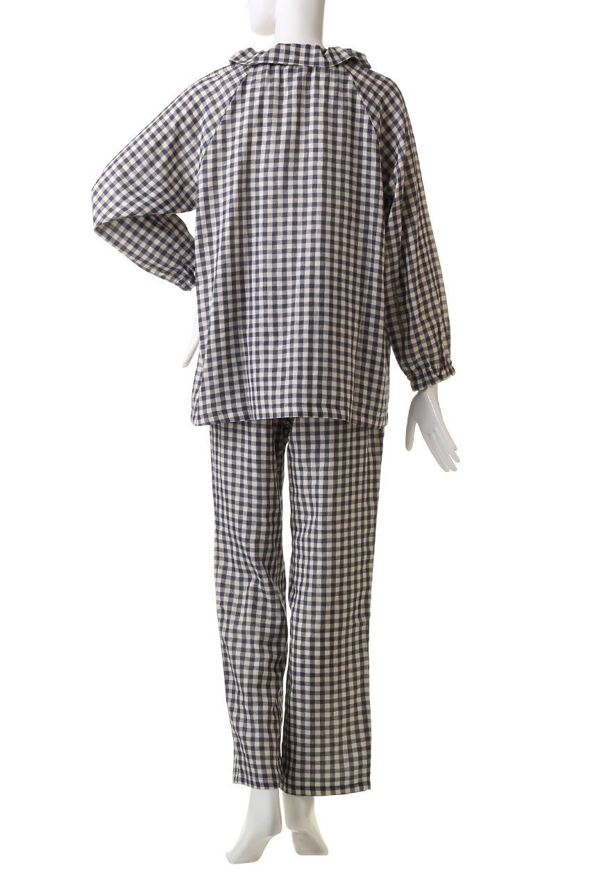【イクコ/IKUKO】の杢糸Wガーゼラウンドカラーパジャマ 人気、トレンドファッション・服の通販 founy(ファニー) 　ファッション　Fashion　レディースファッション　WOMEN　ダブル　Double　パジャマ　Pajamas　フェミニン　Feminine　ラウンド　Round　リボン　Ribbon　other-4|ID: prp329100003637769 ipo3291000000031395389
