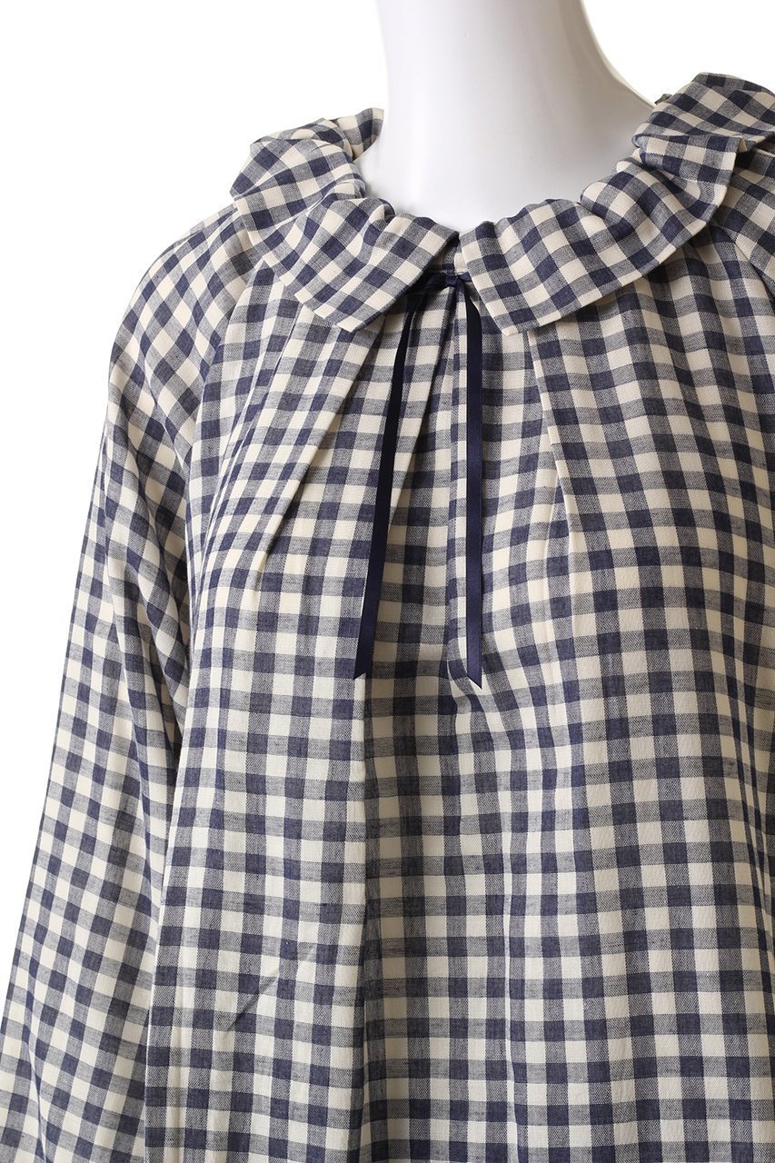 【イクコ/IKUKO】の杢糸Wガーゼラウンドカラーパジャマ 人気、トレンドファッション・服の通販 founy(ファニー) 　ファッション　Fashion　レディースファッション　WOMEN　ダブル　Double　パジャマ　Pajamas　フェミニン　Feminine　ラウンド　Round　リボン　Ribbon　other-5|ID: prp329100003637769 ipo3291000000031395391
