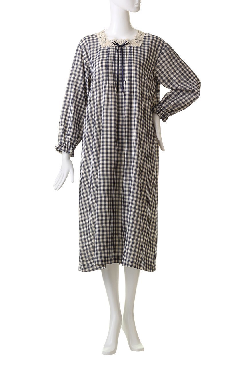 【イクコ/IKUKO】の杢糸Wガーゼピンタックネグリジェ 人気、トレンドファッション・服の通販 founy(ファニー) 　ファッション　Fashion　レディースファッション　WOMEN　ダブル　Double　パジャマ　Pajamas　フェミニン　Feminine　リボン　Ribbon　レース　Race　other-2|ID: prp329100003637770 ipo3291000000031395398