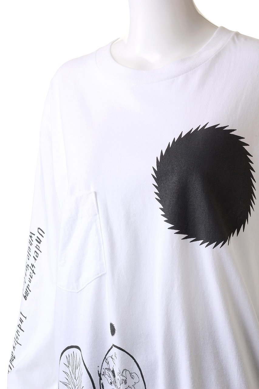 【シシ/sisii】の【UNISEX】【sisii×Amane Murakami】プリント ロングスリーブ スイッチポケット Tシャツ 人気、トレンドファッション・服の通販 founy(ファニー) 　ファッション　Fashion　レディースファッション　WOMEN　トップス・カットソー　Tops/Tshirt　シャツ/ブラウス　Shirts/Blouses　ロング / Tシャツ　T-Shirts　カットソー　Cut and Sewn　ユニセックス　Unisex　スリーブ　Sleeve　デニム　Denim　プリント　Print　ポケット　Pocket　モノトーン　Monotone　ロング　Long　other-5|ID: prp329100003637776 ipo3291000000031395420