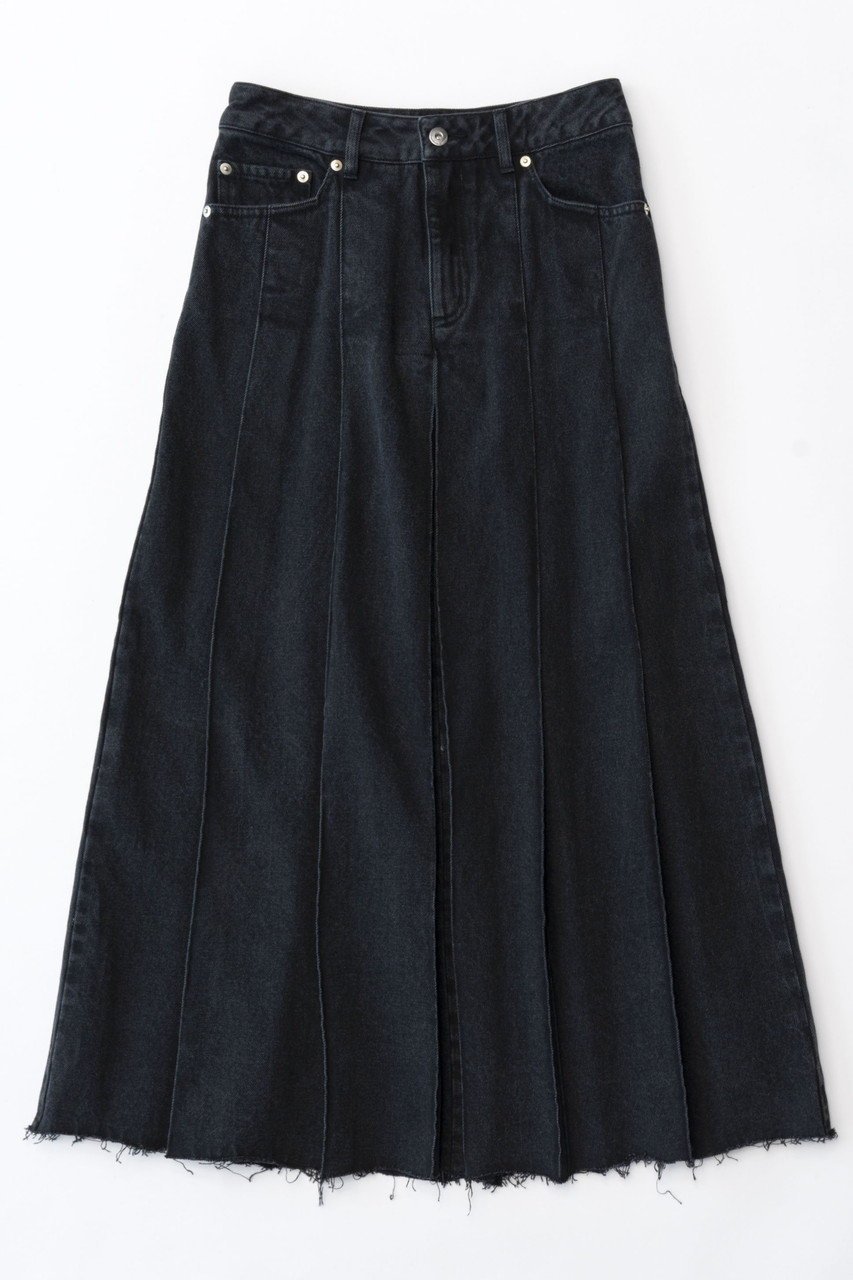 【メゾンスペシャル/MAISON SPECIAL】のPleated Denim Skirt /プリーツデニムスカート インテリア・キッズ・メンズ・レディースファッション・服の通販 founy(ファニー) 　ファッション　Fashion　レディースファッション　WOMEN　スカート　Skirt　デニムスカート　Denim Skirts　ロングスカート　Long Skirt　デニム　Denim　プリーツ　Pleats　ロング　Long　ヴィンテージ　Vintage　BLK(ブラック)|ID: prp329100003637815 ipo3291000000023900808