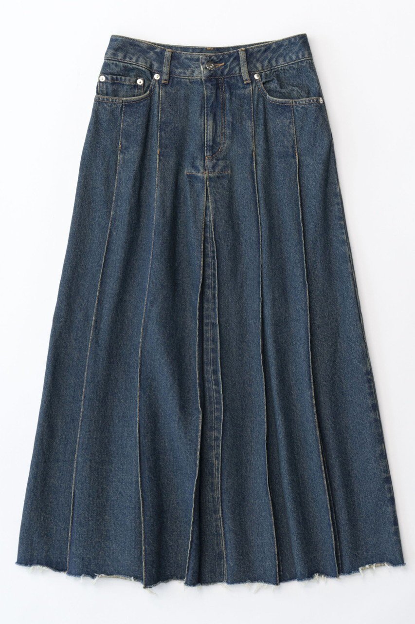 【メゾンスペシャル/MAISON SPECIAL】のPleated Denim Skirt /プリーツデニムスカート インテリア・キッズ・メンズ・レディースファッション・服の通販 founy(ファニー) 　ファッション　Fashion　レディースファッション　WOMEN　スカート　Skirt　デニムスカート　Denim Skirts　ロングスカート　Long Skirt　デニム　Denim　プリーツ　Pleats　ロング　Long　ヴィンテージ　Vintage　BLU(ブルー)|ID: prp329100003637815 ipo3291000000023900809