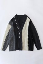 【メゾンスペシャル/MAISON SPECIAL】のHand Stitch Multi Combination Knit Cardigan/ハンドステッチマルチコンビカーディガン BLK(ブラック)|ID:prp329100003637831