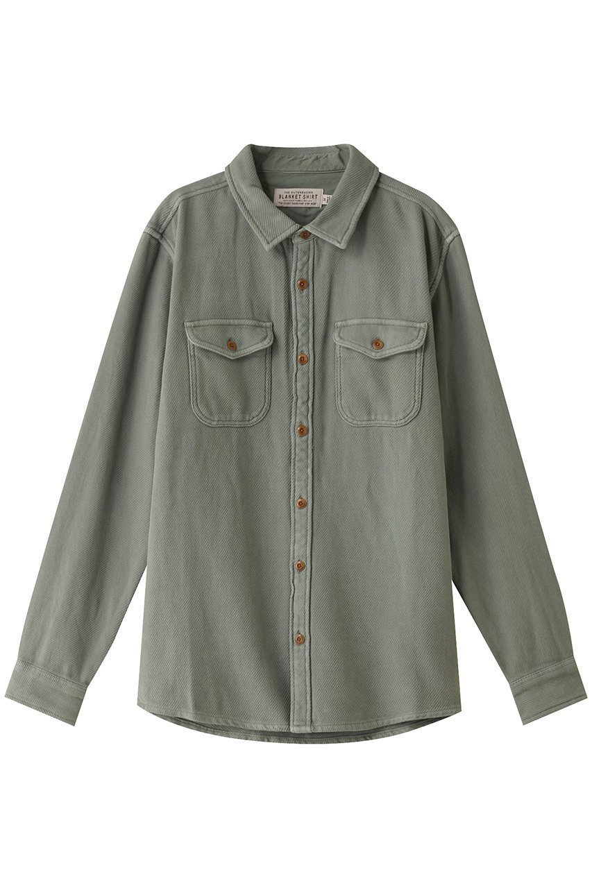 【アウターノウン/OUTERKNOWN / MEN】の【MEN】BLANKET SHIRT コットンツイル シャツ インテリア・キッズ・メンズ・レディースファッション・服の通販 founy(ファニー) 　ファッション　Fashion　メンズファッション　Fashion for Men　カリフォルニア　California, Cali Style　シンプル　Simple, Minimal　スリーブ　Sleeve, Long Sleeve / Short Sleeve　ブランケット　Blanket, Throw Blanket　ロング　Long, Long-Length　定番　Standard, Basic Item　カーキ|ID: prp329100003640389 ipo3291000000035368645