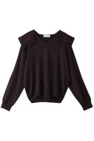 【リムアーク/RIM.ARK】のShoulder design knit tops/ニット 人気、トレンドファッション・服の通販 founy(ファニー) ファッション Fashion レディースファッション WOMEN トップス・カットソー Tops/Tshirt ニット Knit Tops プルオーバー Pullover シンプル Simple ドッキング Docking フリンジ Fringe ランダム Random |ID:prp329100003640479