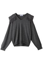 【リムアーク/RIM.ARK】のShoulder design knit tops/ニット グレー|ID:prp329100003640479