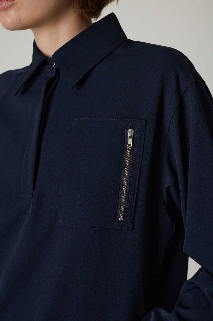 【リムアーク/RIM.ARK】のSleeve tuck asymmetry tops/トップス 人気、トレンドファッション・服の通販 founy(ファニー) ファッション Fashion レディースファッション Fashion for Women トップス・カットソー Cut & Sew Tops シャツ・ブラウス・オフィスカジュアル Elegant Blouses & Button-Ups コンパクト Compact, Small Size ストレッチ Stretch, Stretchy Fabric スリーブ Sleeve, Long Sleeve / Short Sleeve ポケット Pocket, Pocket Detail マニッシュ Mannish, Boyish ロング Long, Long-Length other-7|ID: prp329100003640482 ipo3291000000032885560