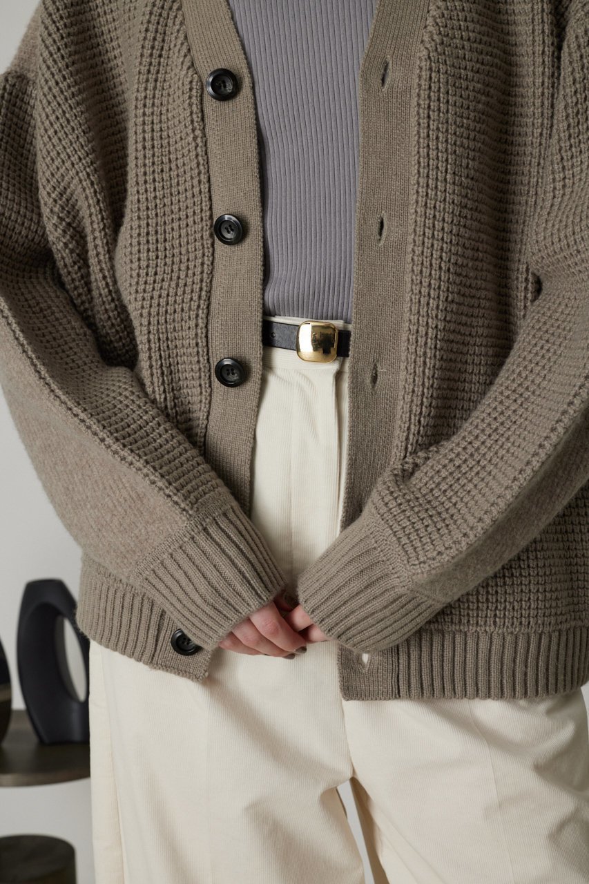 【リムアーク/RIM.ARK】のCombination knit CD/カーディガン 人気、トレンドファッション・服の通販 founy(ファニー) 　ファッション　Fashion　レディースファッション　Fashion for Women　トップス・カットソー　Cut & Sew Tops　ニット　Knit Tops & Sweaters　カーディガン・羽織り　Layered Style Cardigans　カーディガン　Cardigan, Knitwear　マニッシュ　Mannish, Boyish　ミックス　Mix, Mixed Style　ワッフル　Waffle, Waffle Knit　冬　Winter / This Winter　畦　Ribbed Knit　other-7|ID: prp329100003640483 ipo3291000000032962299