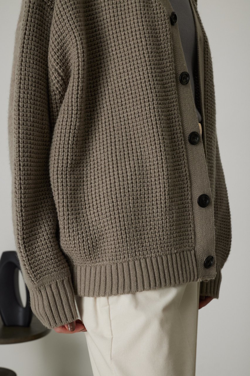 【リムアーク/RIM.ARK】のCombination knit CD/カーディガン 人気、トレンドファッション・服の通販 founy(ファニー) 　ファッション　Fashion　レディースファッション　Fashion for Women　トップス・カットソー　Cut & Sew Tops　ニット　Knit Tops & Sweaters　カーディガン・羽織り　Layered Style Cardigans　カーディガン　Cardigan, Knitwear　マニッシュ　Mannish, Boyish　ミックス　Mix, Mixed Style　ワッフル　Waffle, Waffle Knit　冬　Winter / This Winter　畦　Ribbed Knit　other-8|ID: prp329100003640483 ipo3291000000032962304