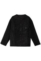 【シシ/sisii】のノーカラー レザートラックジャケット 人気、トレンドファッション・服の通販 founy(ファニー) ファッション Fashion レディースファッション WOMEN アウター Coat Outerwear ジャケット Jackets クラシック シンプル ジャケット デニム ポケット 秋 Autumn/Fall |ID:prp329100003640485