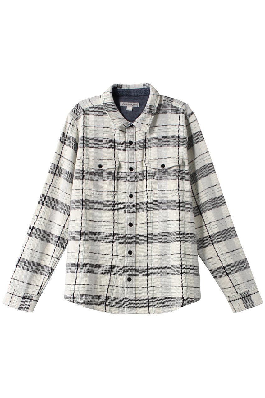【アウターノウン/OUTERKNOWN / MEN】の【MEN】BLANKET SHIRT コットンツイルチェック シャツ インテリア・キッズ・メンズ・レディースファッション・服の通販 founy(ファニー) 　ファッション　Fashion　メンズファッション　Fashion for Men　カリフォルニア　California, Cali Style　スリーブ　Sleeve, Long Sleeve / Short Sleeve　チェック　Check, Plaid, Tartan　ブランケット　Blanket, Throw Blanket　ロング　Long, Long-Length　羽織　Haori, Light Jacket　アイボリー|ID: prp329100003643027 ipo3291000000032916251
