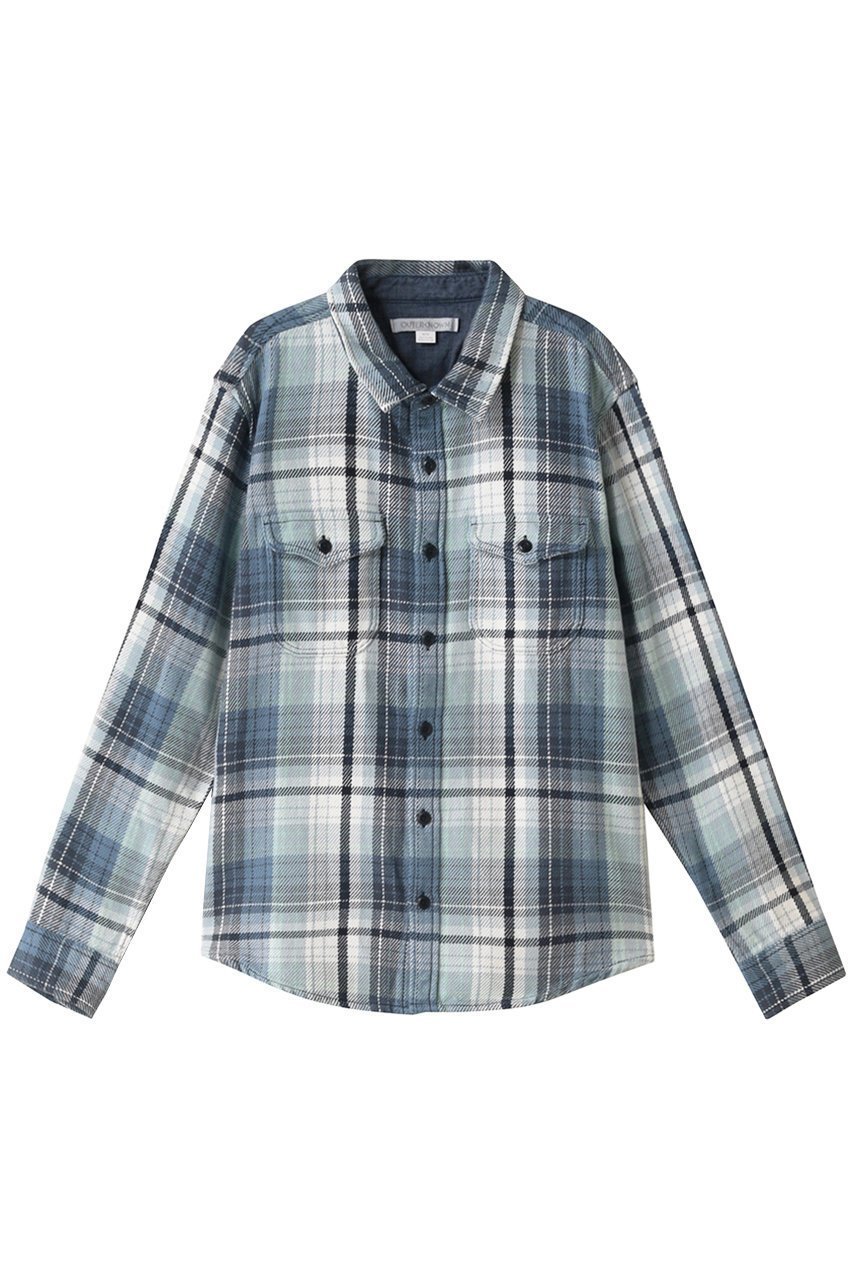 【アウターノウン/OUTERKNOWN / MEN】の【MEN】BLANKET SHIRT コットンツイルチェック シャツ インテリア・キッズ・メンズ・レディースファッション・服の通販 founy(ファニー) 　ファッション　Fashion　メンズファッション　Fashion for Men　カリフォルニア　California, Cali Style　スリーブ　Sleeve, Long Sleeve / Short Sleeve　チェック　Check, Plaid, Tartan　ブランケット　Blanket, Throw Blanket　ロング　Long, Long-Length　羽織　Haori, Light Jacket　ブルー|ID: prp329100003643027 ipo3291000000032916294