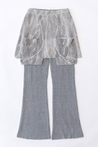 【メゾンスペシャル/MAISON SPECIAL】のSkirt Layered Knit Pants/スカートレイヤードニットパンツ GRY(グレー)|ID:prp329100003643092
