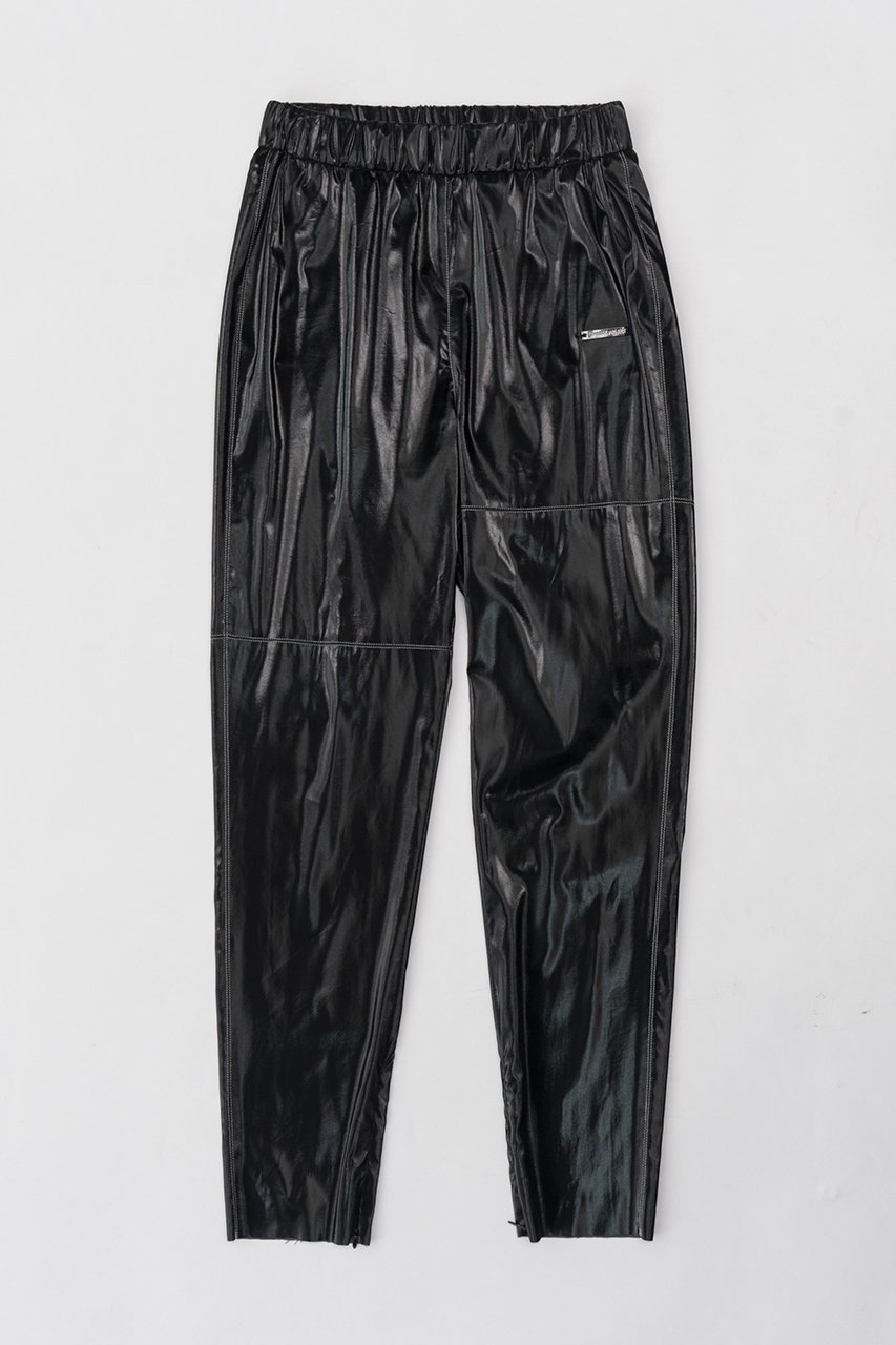 【プランク プロジェクト/PRANK PROJECT】のレザーライクスリムパンツ/Leather Like Slim Pants インテリア・キッズ・メンズ・レディースファッション・服の通販 founy(ファニー) 　ファッション　Fashion　レディースファッション　WOMEN　パンツ　Pants　おすすめ　Recommend　エナメル　ストレッチ　スリット　フェイクレザー　BLK(ブラック)|ID: prp329100003645488 ipo3291000000023944519