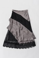 【プランク プロジェクト/PRANK PROJECT】のサテンラッフルスカート/Satin Ruffle Skirt 人気、トレンドファッション・服の通販 founy(ファニー) ファッション Fashion レディースファッション WOMEN スカート Skirt ロングスカート Long Skirt おすすめ Recommend コンビ サテン ダウン フリル ラッフル レース ロング |ID:prp329100003645489