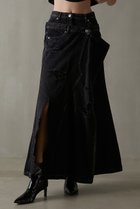 【プランク プロジェクト/PRANK PROJECT】のクラッシュマーメイドデニムスカート/Crushed Mermaid Denim Skirt BLK(ブラック)|ID: prp329100003645493 ipo3291000000023944535